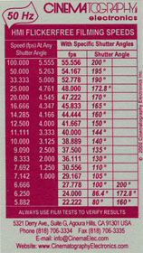 Cinematography Electronics 50 Hz HMI Flickerfree Filming Speeds